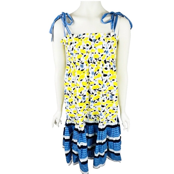 Tanya Taylor Dresses & Skirts - Tanya Taylor Yellow and Blue Floral Swimwear